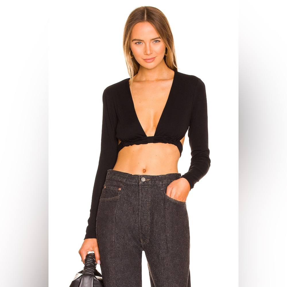 Superdown Maya Deep V Top (WHITE)